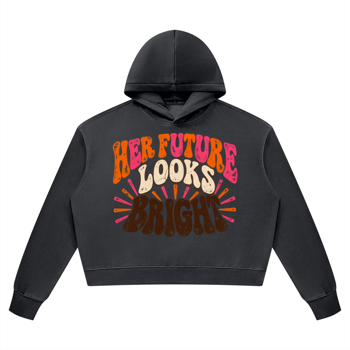 Her Future Looks Bright Vintage Wash Heavyweight Hoodie