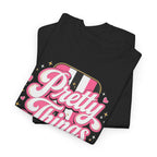 Pretty Things Take Time T-Shirt — Inspirational Pink Script Graphic Tee