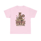 Soft Lover Girl Diary Tee — Retro Leopard Graphic T-Shirt