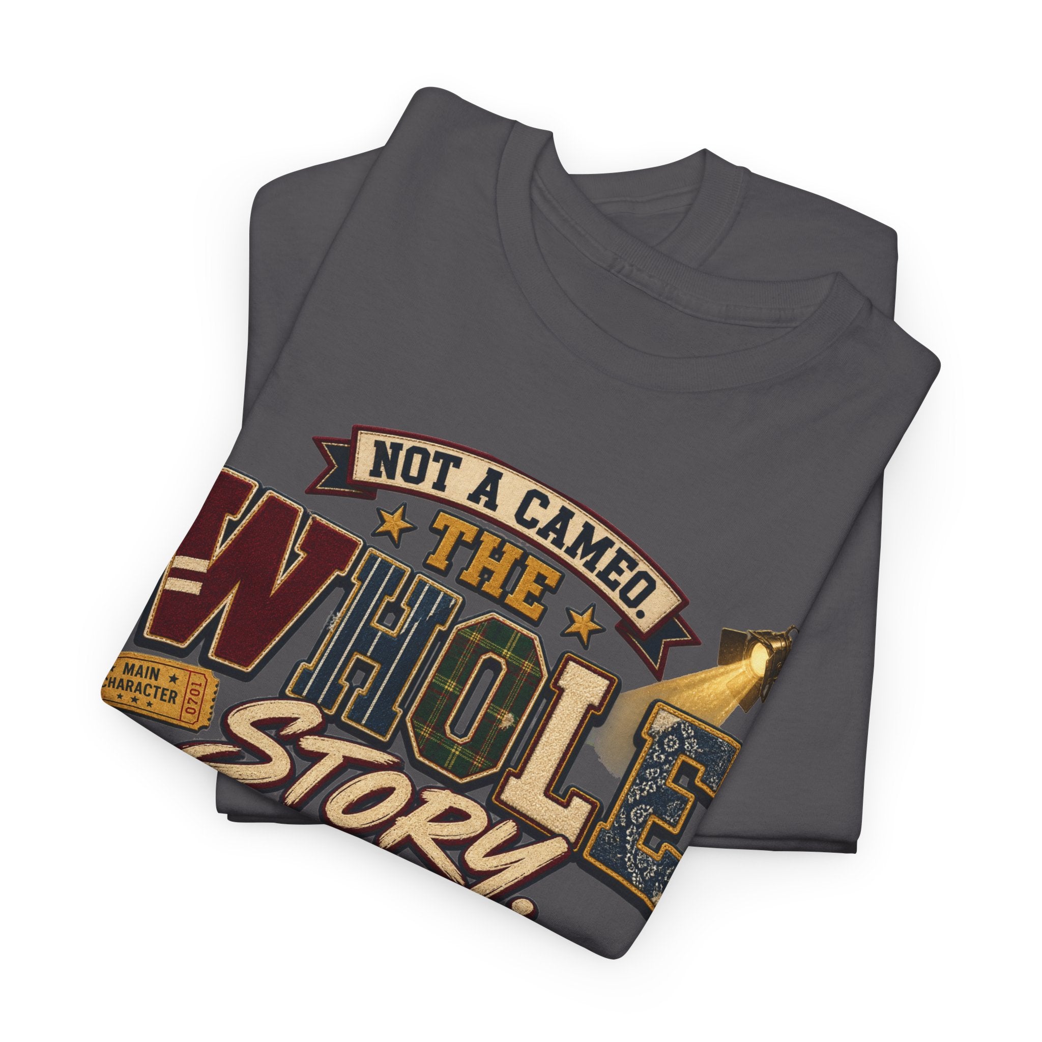 Not a Camper — "The Whole Story" Graphic Tee