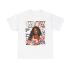 Glow Bloom Tee — "Glow" Floral Graphic T-Shirt