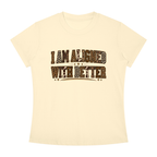 I Am Align With Better Tee — Leopard Text Graphic T-Shirt