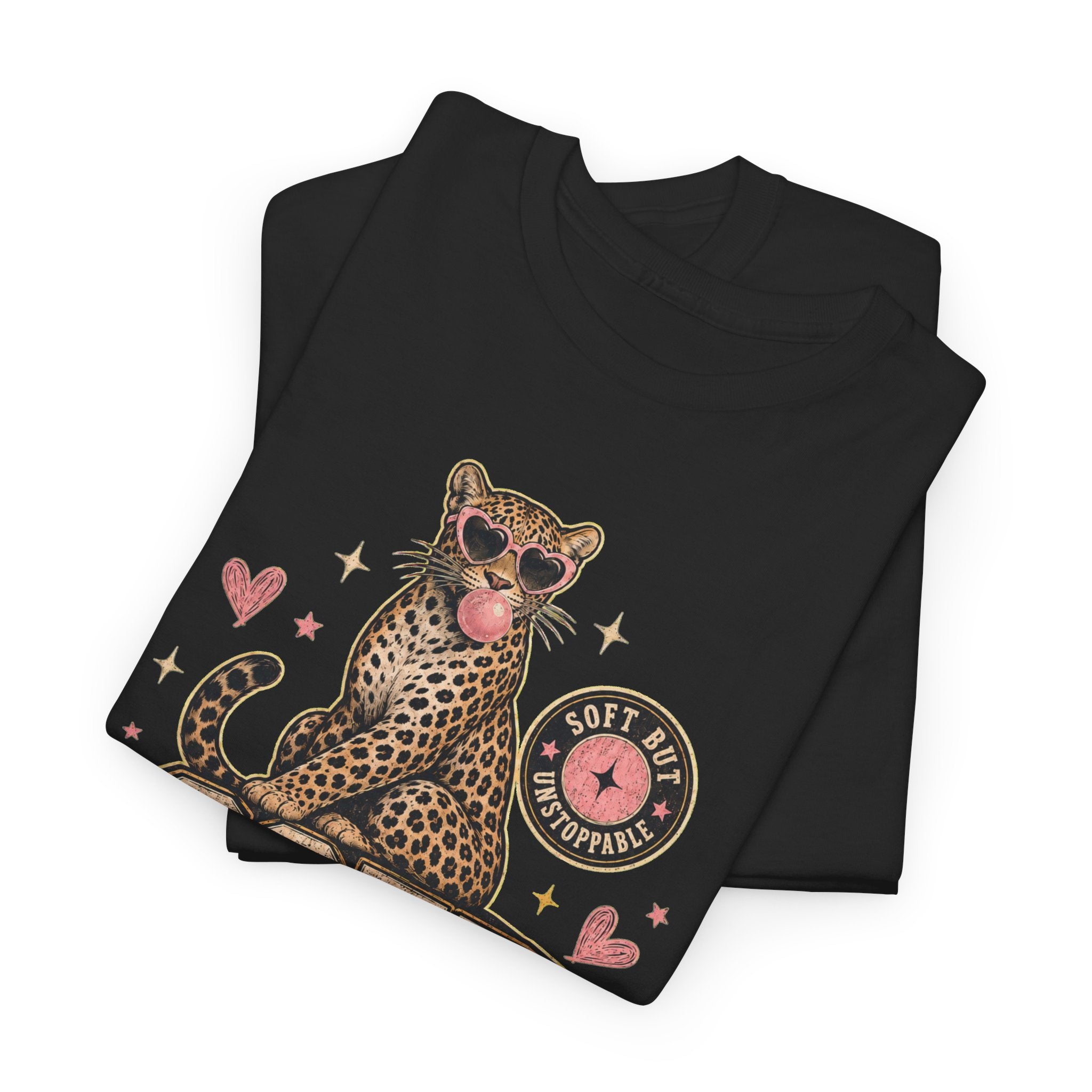 Soft Lover Girl Diary Tee — Retro Leopard Graphic T-Shirt