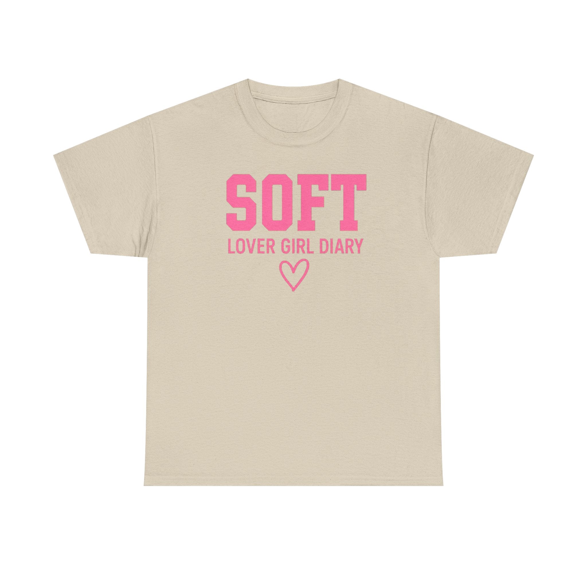 Soft Lover Girl Diary T-Shirt — Pink Heart Graphic Tee