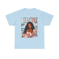 Glow Bloom Tee — "Glow" Floral Graphic T-Shirt