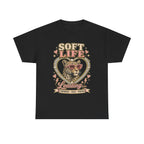 Soft Life Loading Leopard Heart Graphic Tee