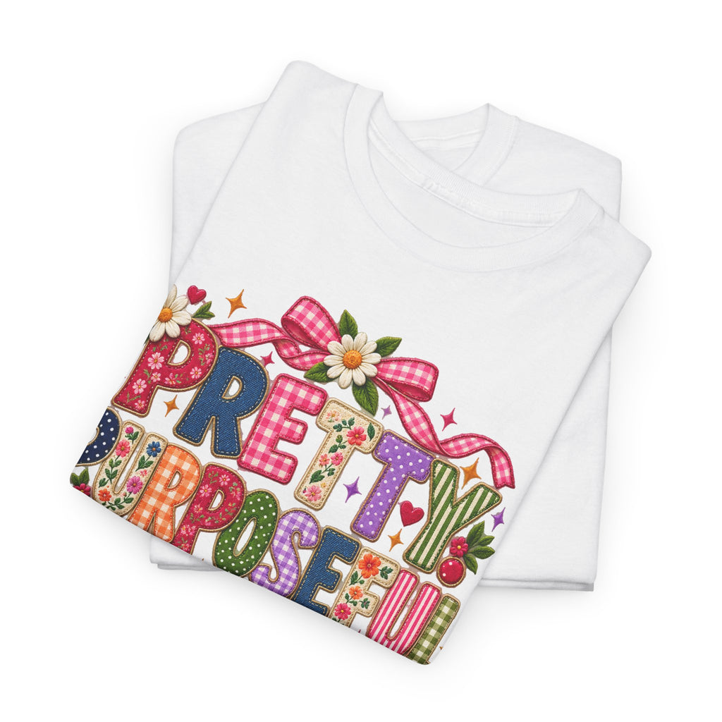 Pretty Purposeful Mama T‑Shirt — Floral Graphic Tee for Moms