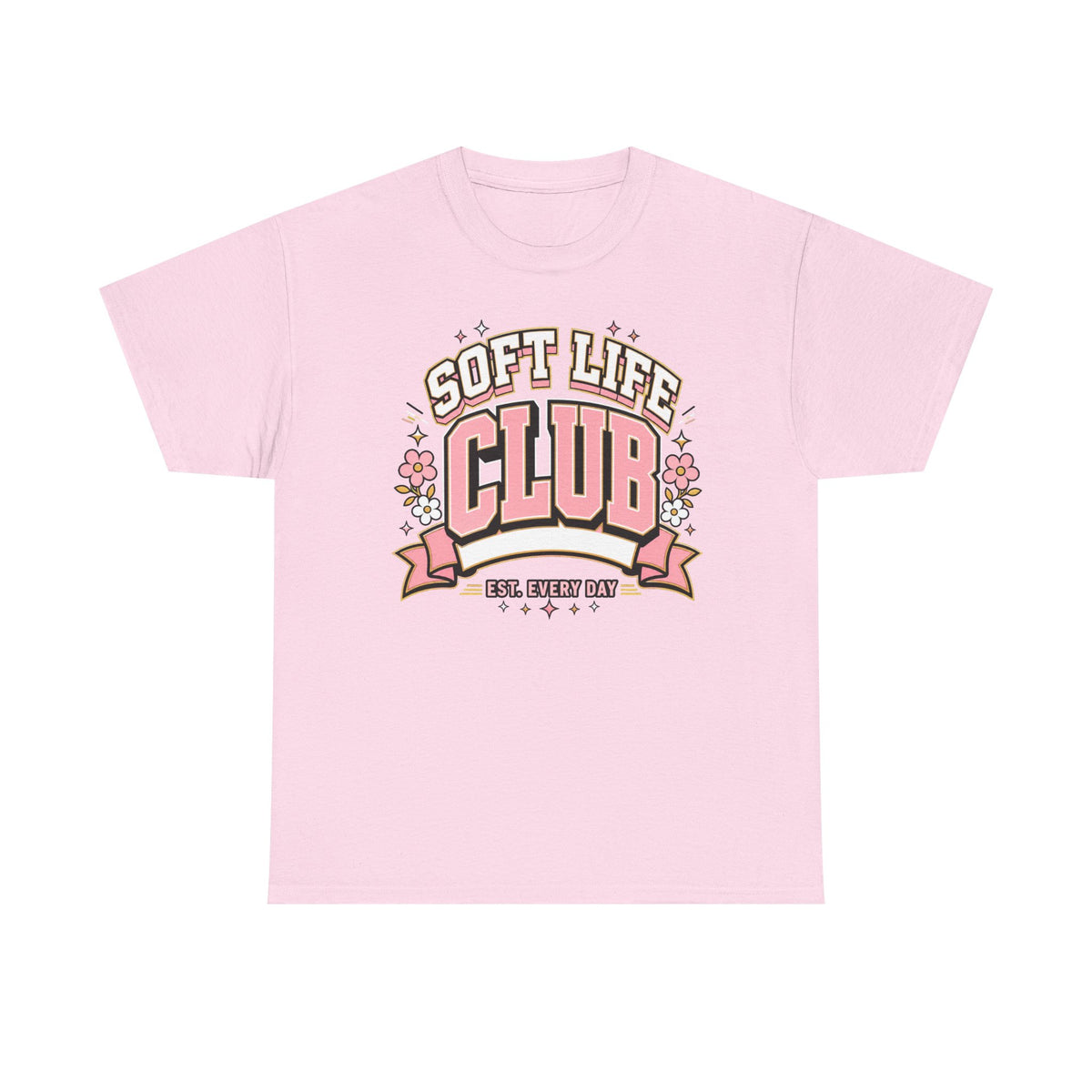 Soft Life Club T-Shirt – Retro Pastel Graphic Tee (Soft Life Every Day)