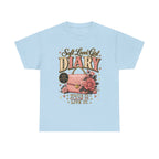 Soft Lover Girl Diary T‑Shirt — Vintage Pink Floral Journal Graphic Tee
