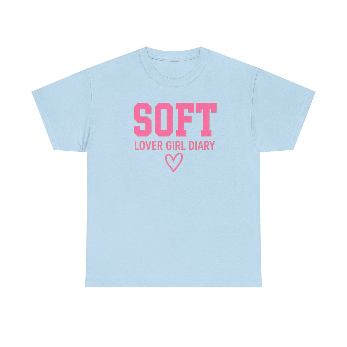 Soft Lover Girl Diary T-Shirt — Pink Heart Graphic Tee