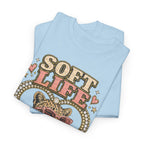 Soft Life Loading Leopard Heart Graphic Tee
