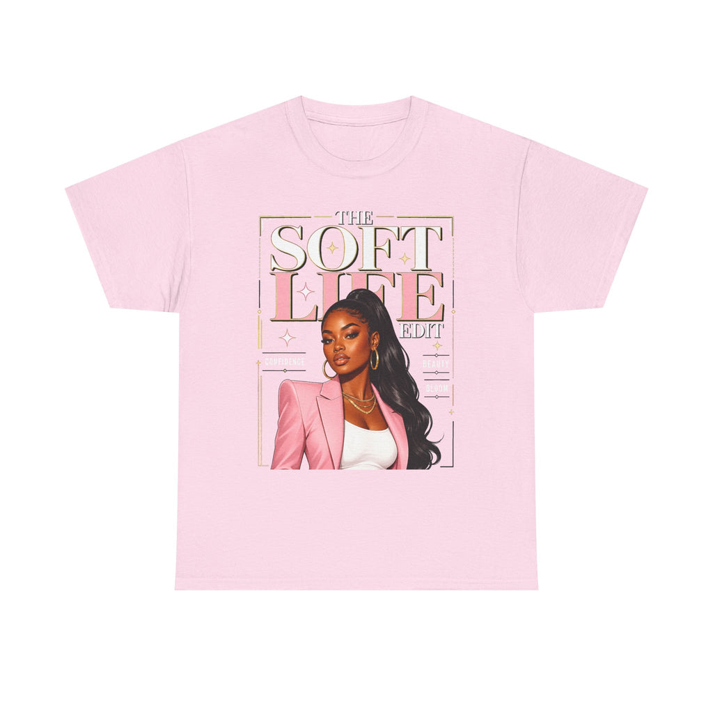 The Soft Life Tee — Glam Portrait Graphic T-Shirt