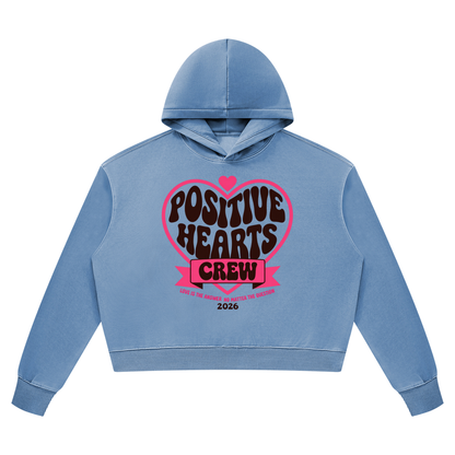Positive Hearts Crew Vintage Hoodie