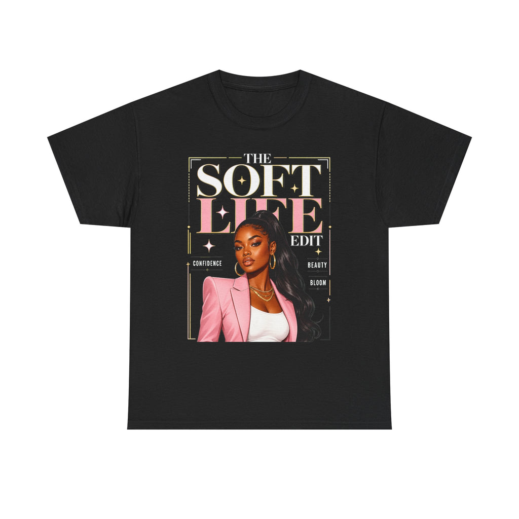 The Soft Life Tee — Glam Portrait Graphic T-Shirt