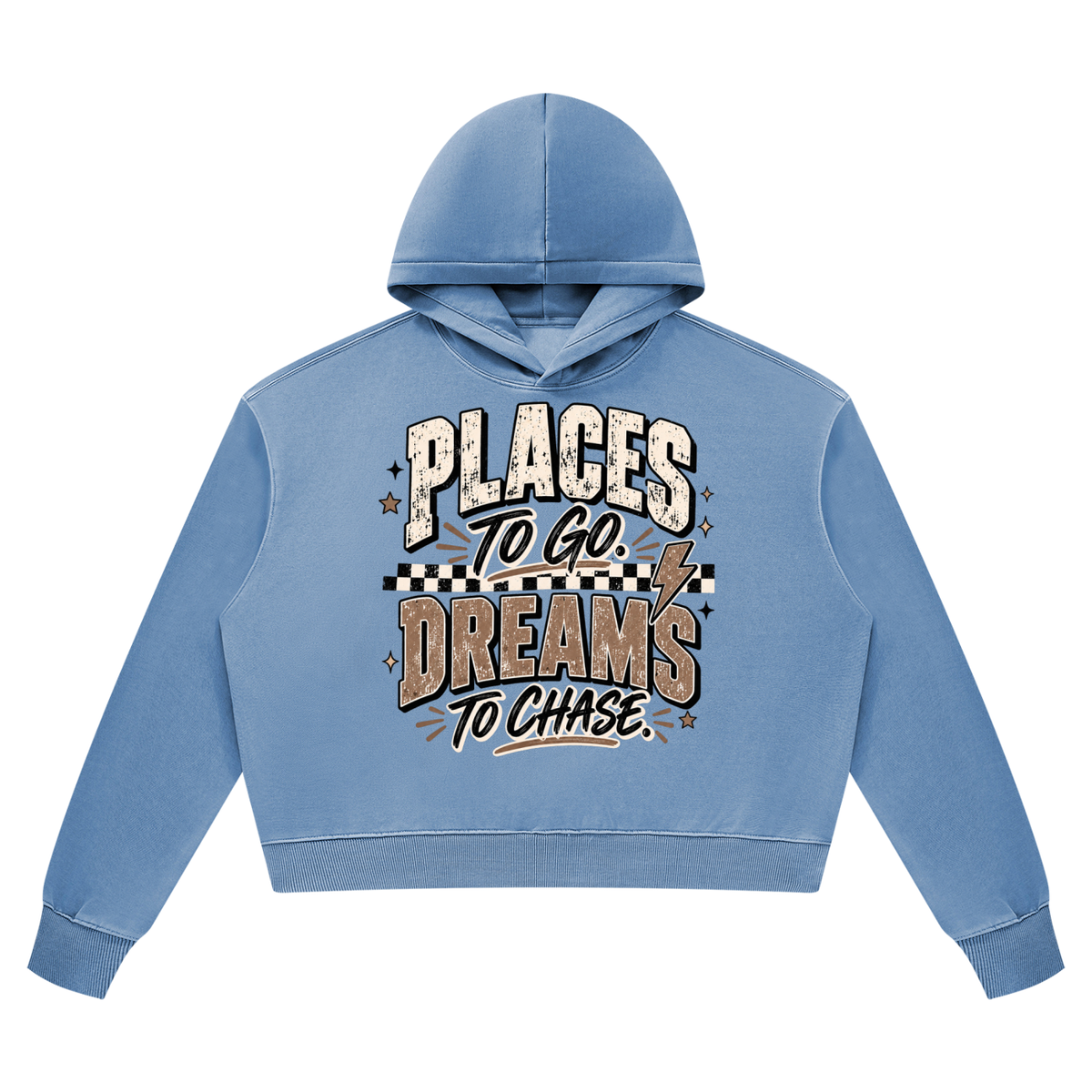 Places To Go Dreams To Chase Vintage Wash Heavyweight Hoodie