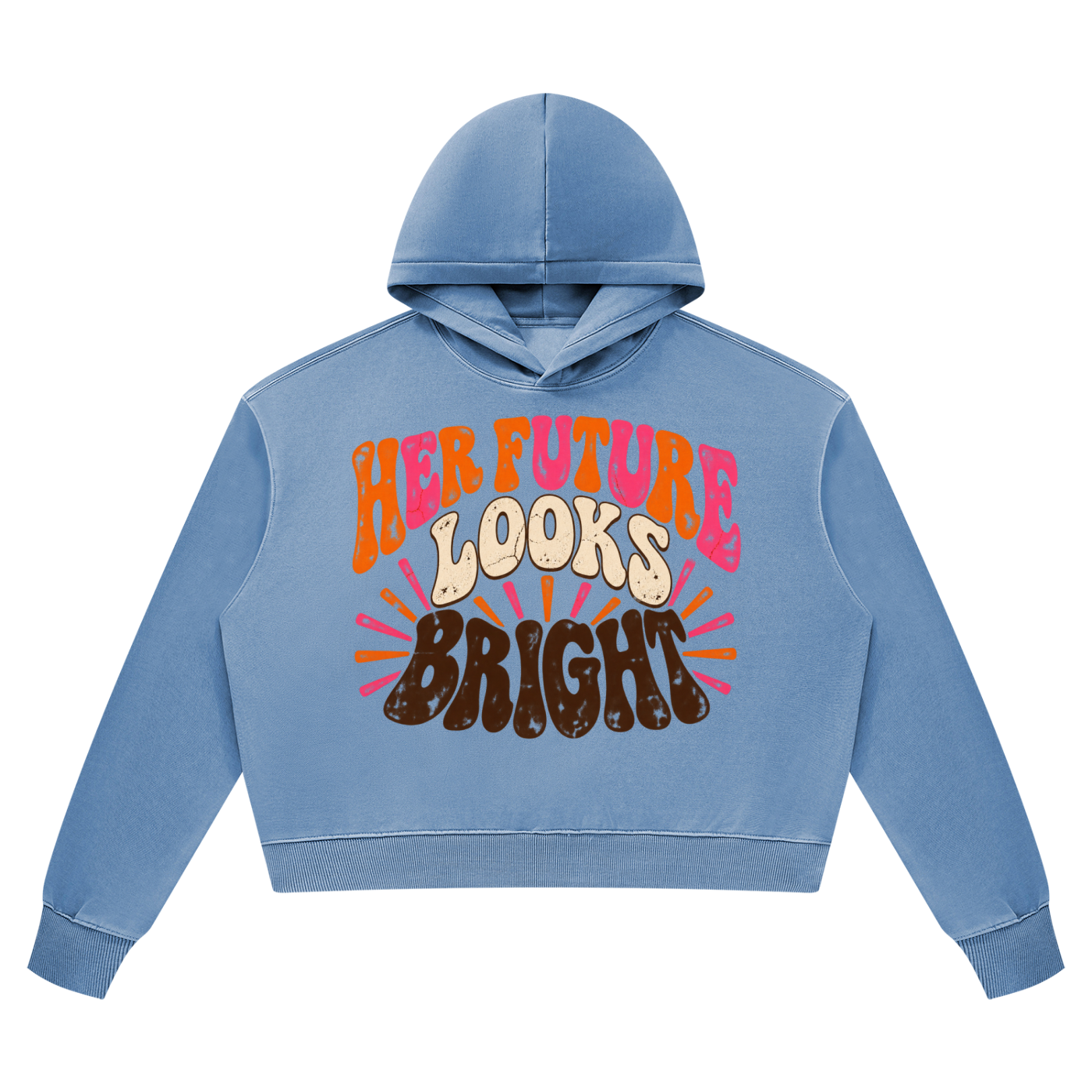 Her Future Looks Bright Vintage Wash Heavyweight Hoodie