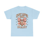 Soft Lover Girl Diary Tee | Pink Bow Heart Graphic