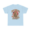 Soft Lover Girl Leopard Tee — Vintage Palm Sunset Graphic T-Shirt