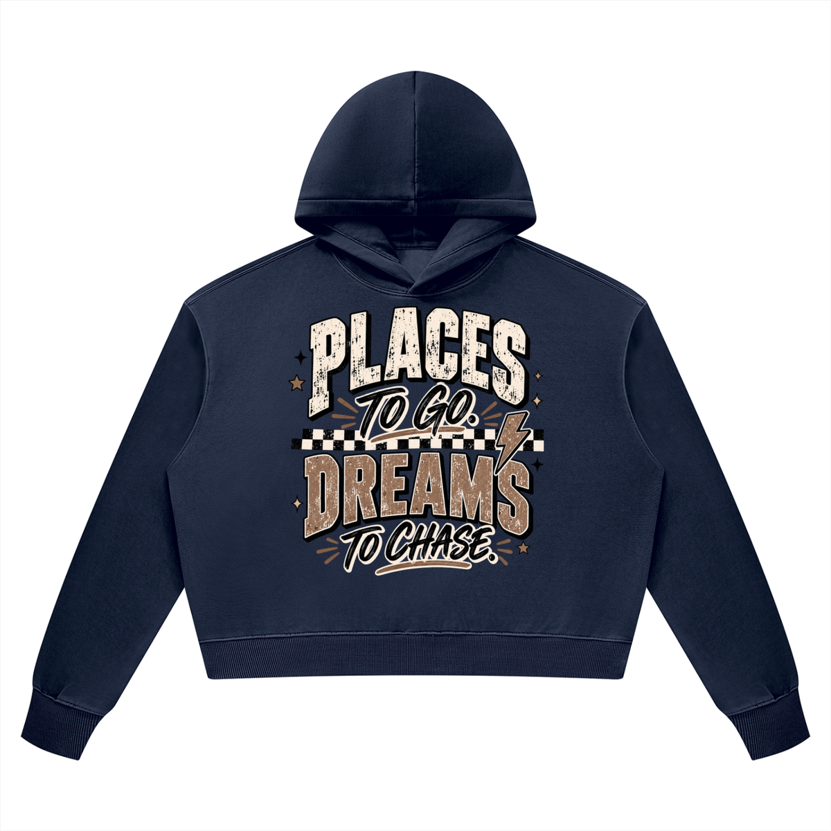 Places To Go Dreams To Chase Vintage Wash Heavyweight Hoodie