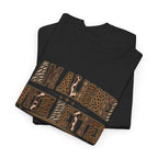 I Am Align With Better Tee — Leopard Text Graphic T-Shirt