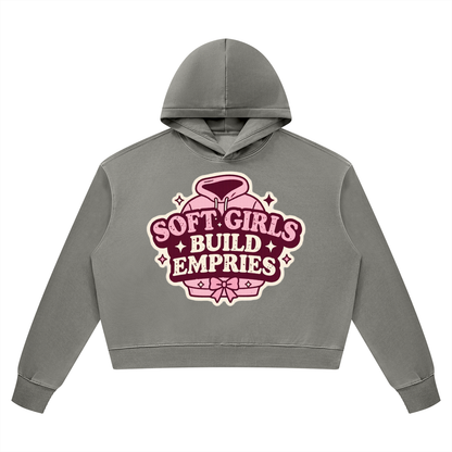 Soft Girls Build Empires Women’s Vintage Wash Heavyweight Hoodie