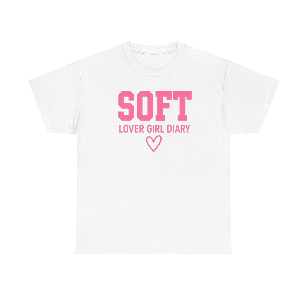 Soft Lover Girl Diary T-Shirt — Pink Heart Graphic Tee