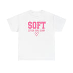 Soft Lover Girl Diary T-Shirt — Pink Heart Graphic Tee