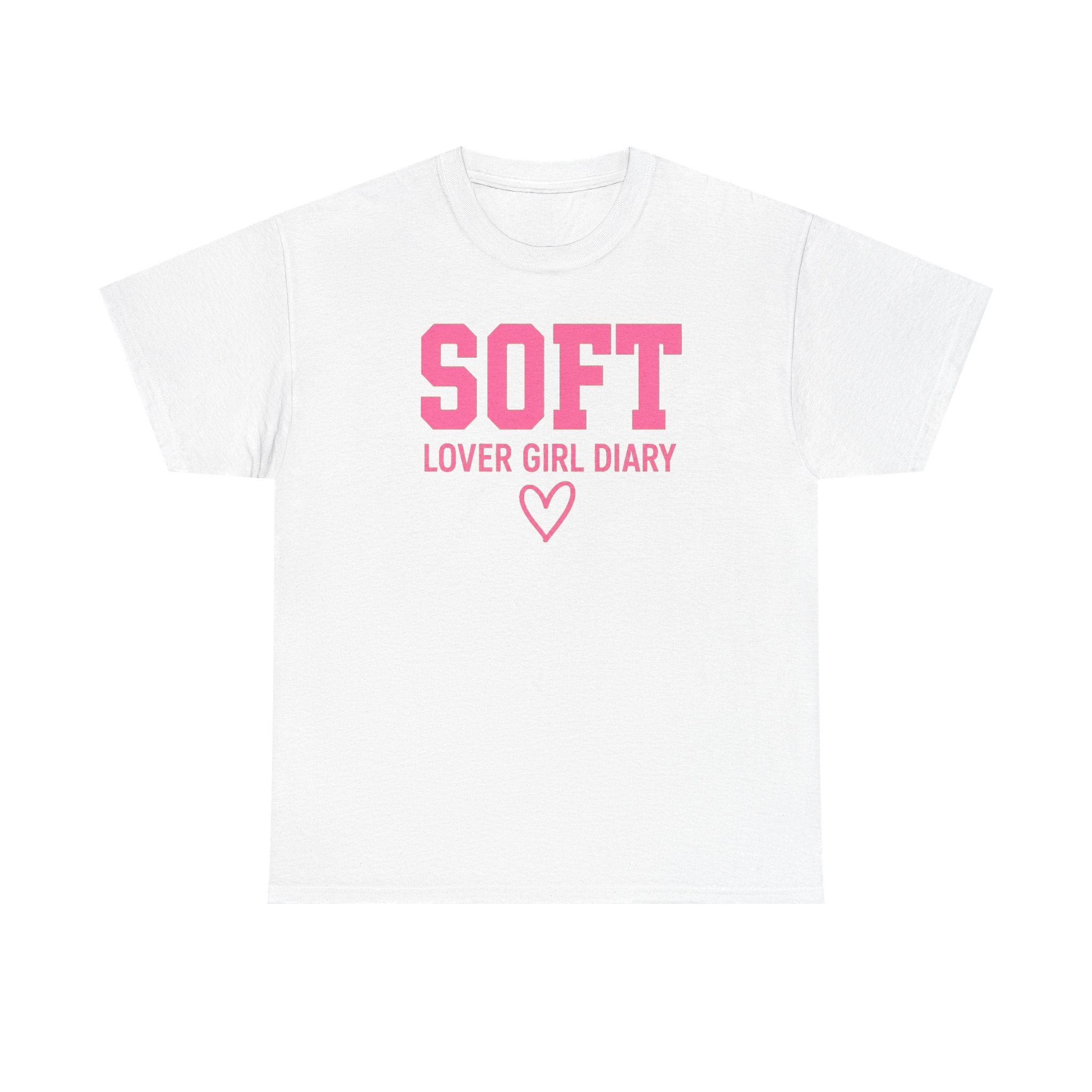 Soft Lover Girl Diary T-Shirt — Pink Heart Graphic Tee