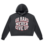 Go Hard Never Give Up Vintage Wash Heavyweight Hoodie