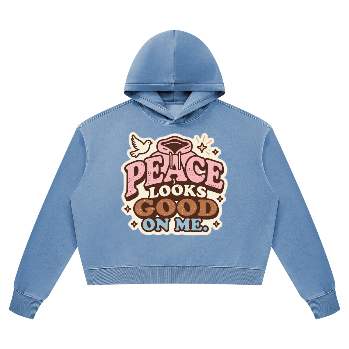 Peace Looks Good on Me Vintage Hoodie