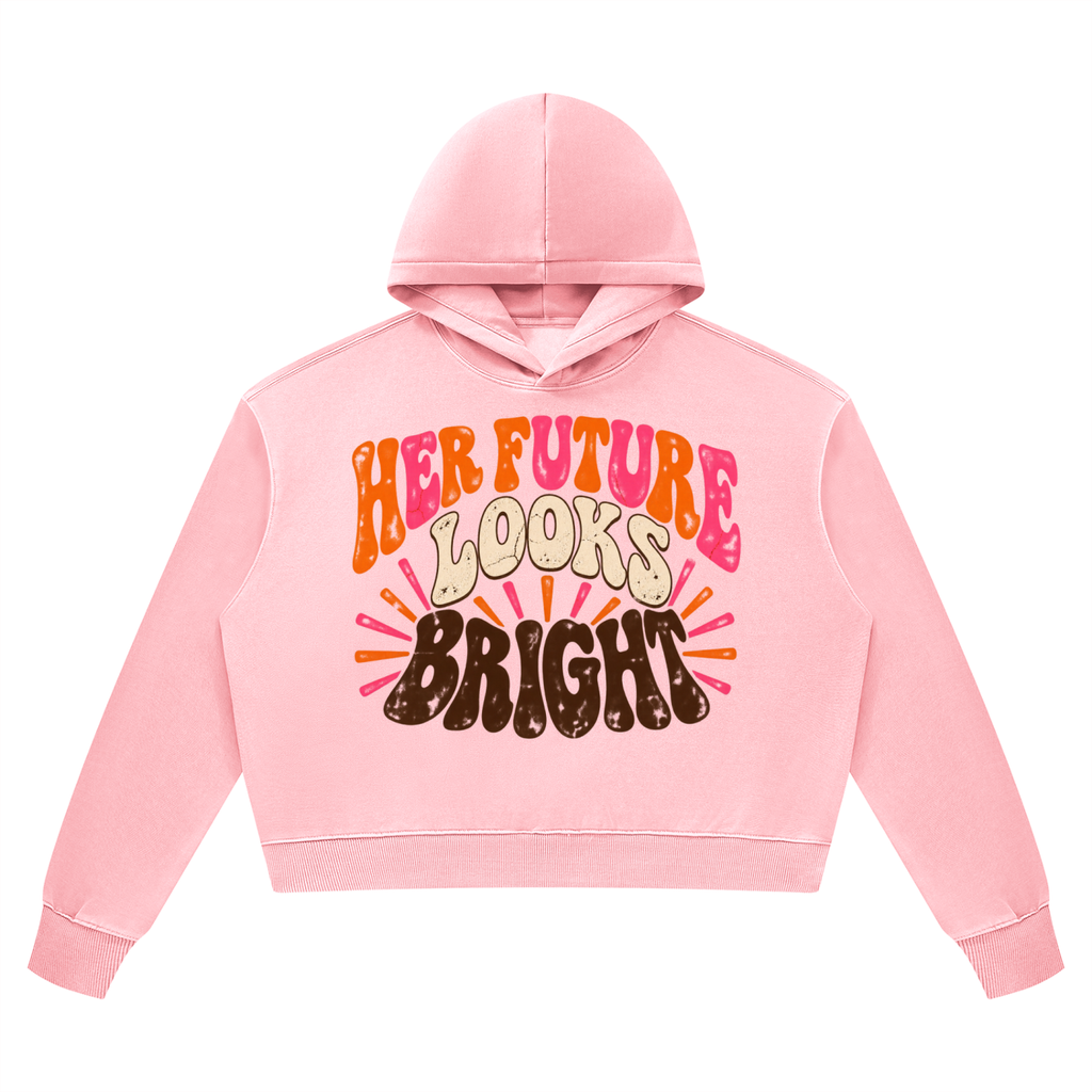 Her Future Looks Bright Vintage Wash Heavyweight Hoodie