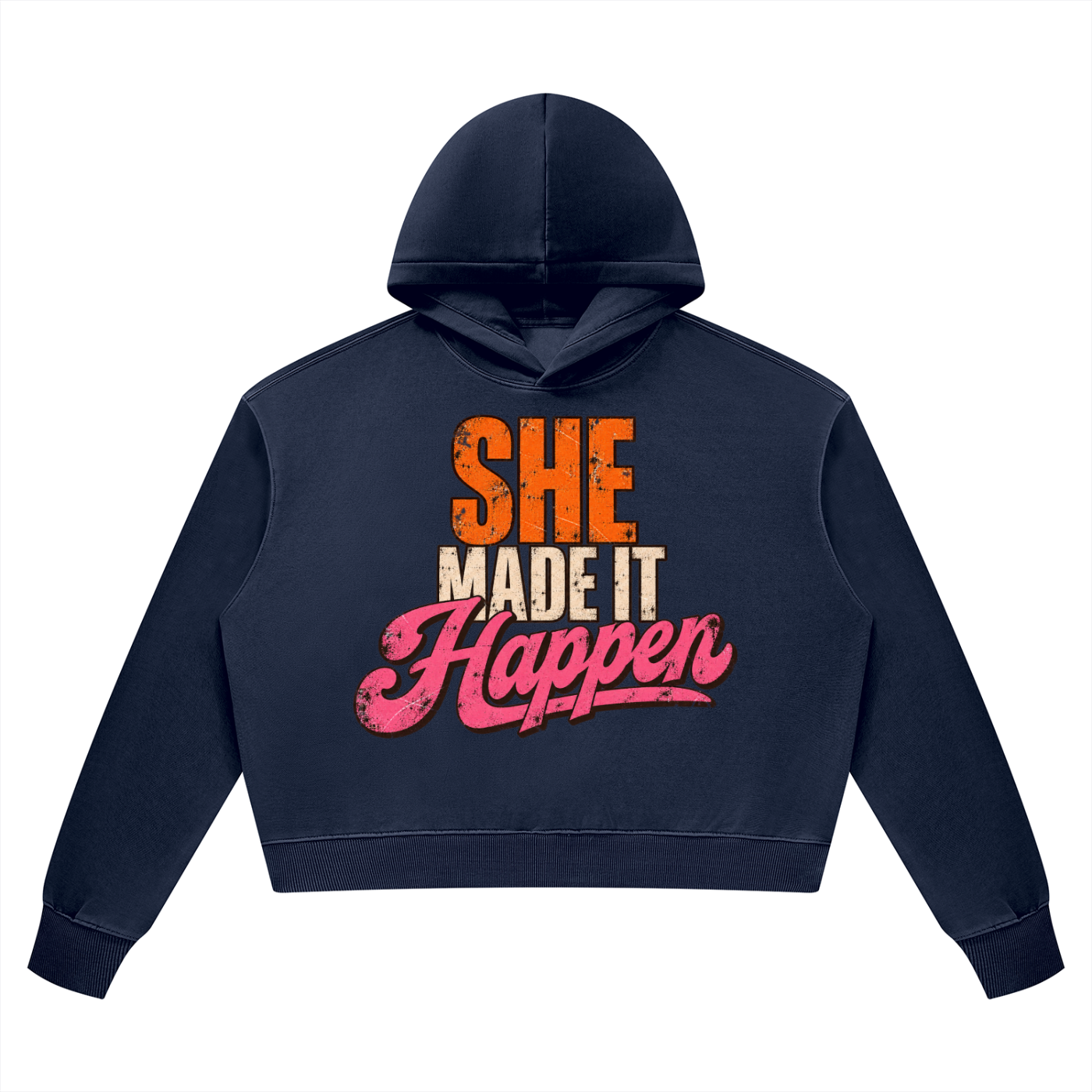 She Made It Happen Vintage Wash Heavyweight Hoodie