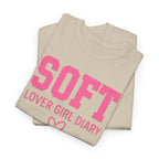 Soft Lover Girl Diary T-Shirt — Pink Heart Graphic Tee