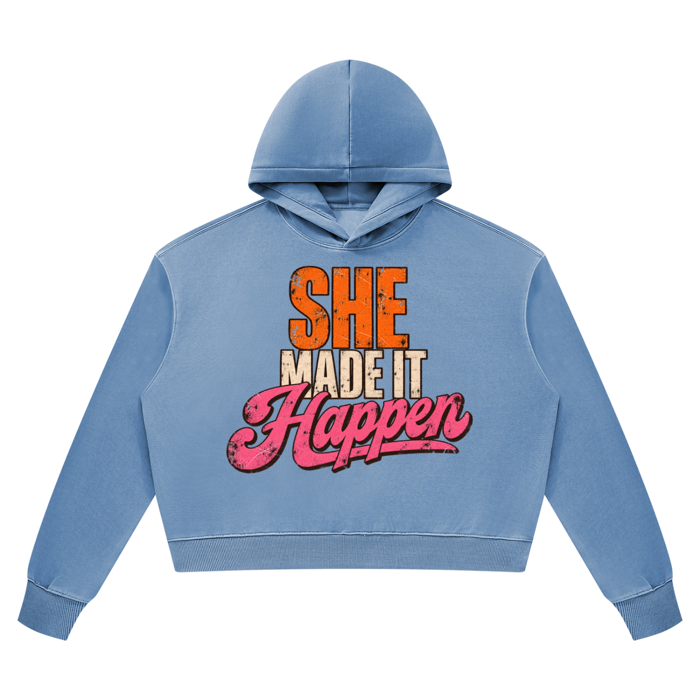 She Made It Happen Vintage Wash Heavyweight Hoodie