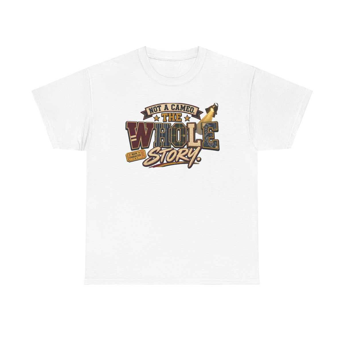Not a Camper — "The Whole Story" Graphic Tee