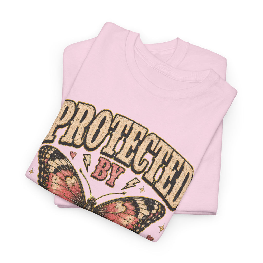Protected by Peace Butterfly Tee — Vintage Floral Graphic T-Shirt