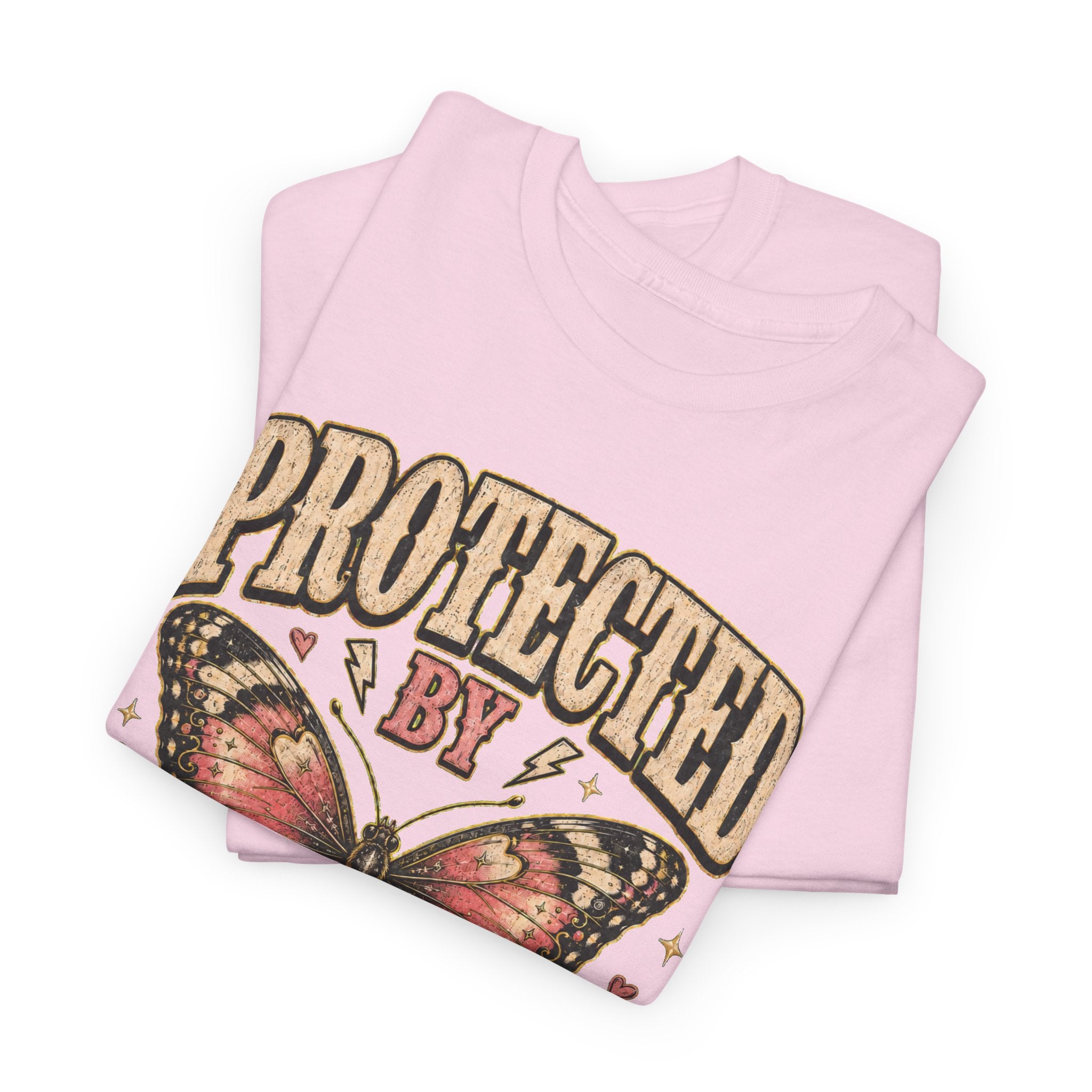 Protected by Peace Butterfly Tee — Vintage Floral Graphic T-Shirt