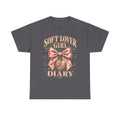 Soft Lover Girl Diary Tee | Pink Bow Heart Graphic