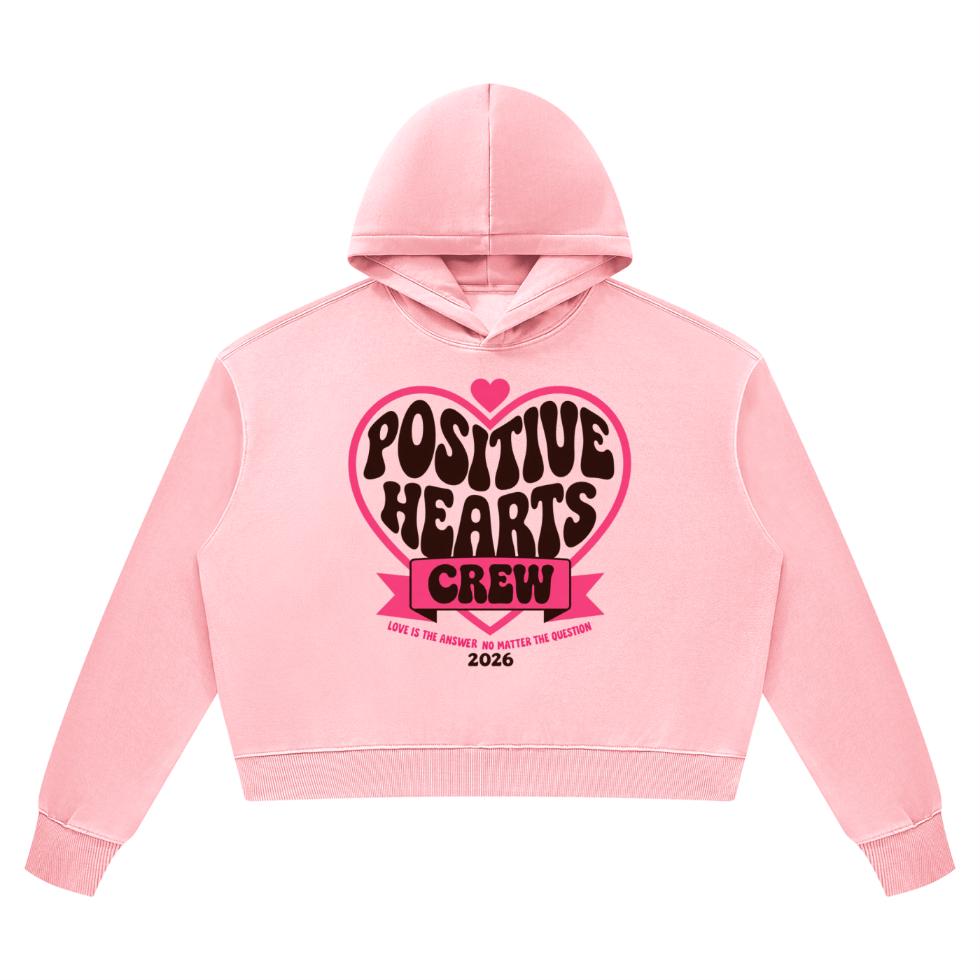 Positive Hearts Crew Vintage Hoodie