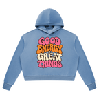 Good Energy Great Things Vintage Wash Heavyweight Hoodie