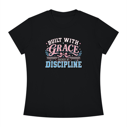 Grace & Discipline Graphic Tee — "Built With Grace, Guided By Discipline"