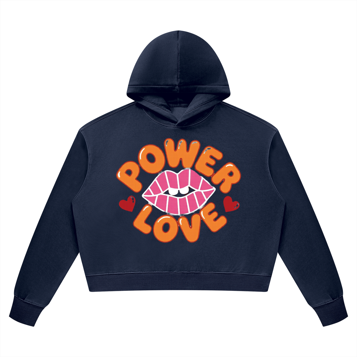 Power of Love Vintage Blue Hoodie