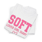 Soft Lover Girl Diary T-Shirt — Pink Heart Graphic Tee