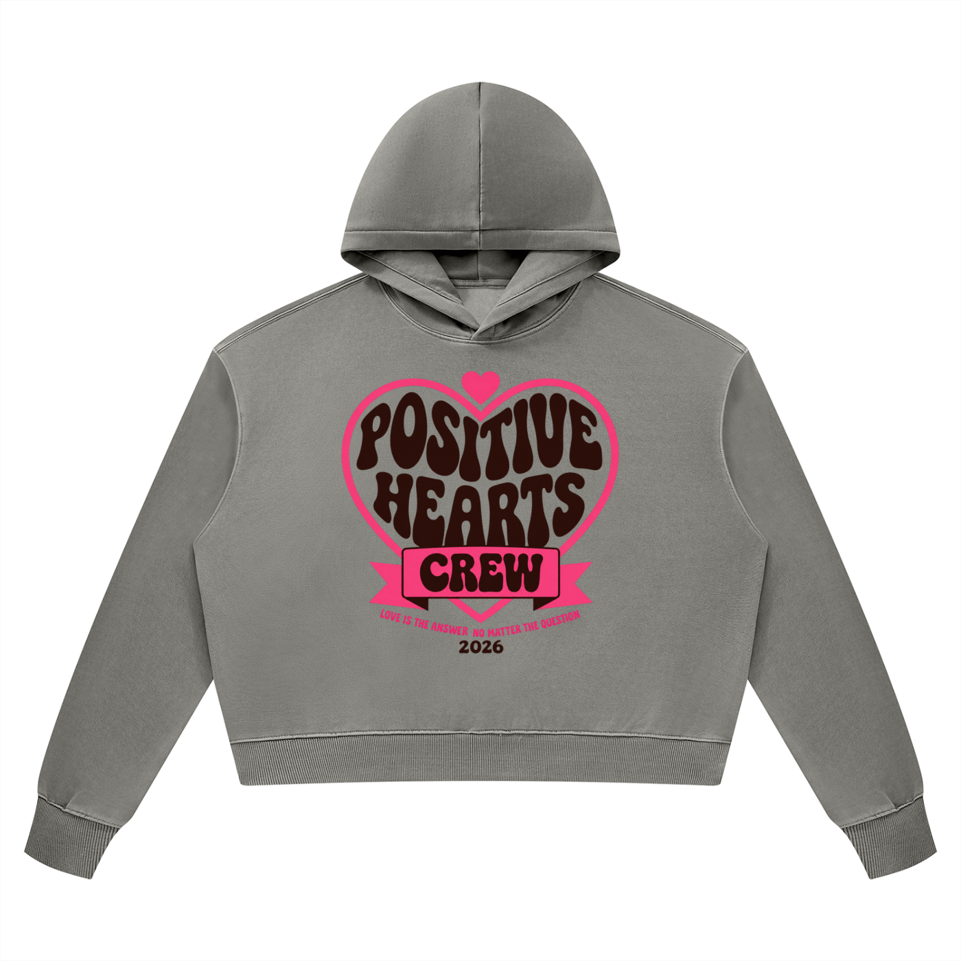 Positive Hearts Crew Vintage Hoodie
