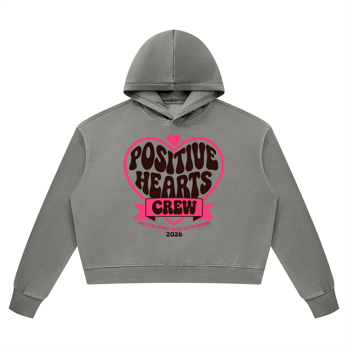 Positive Hearts Crew Vintage Hoodie