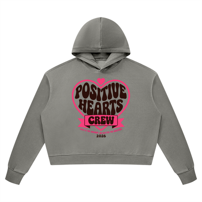 Positive Hearts Crew Vintage Hoodie