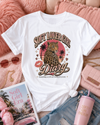 Soft Lover Girl Leopard Tee — Vintage Palm Sunset Graphic T-Shirt