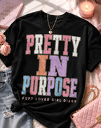 Pretty in Purpose T-Shirt — Inspirational Pastel Graphic Tee ("Pretty in Purpose")