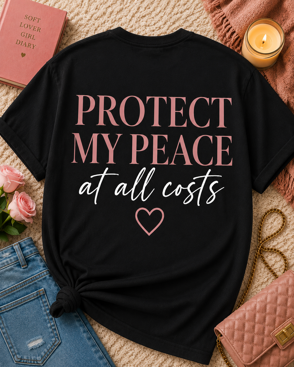 Protect My Peace Tee — "Protect My Peace at All Costs" Graphic T-Shirt