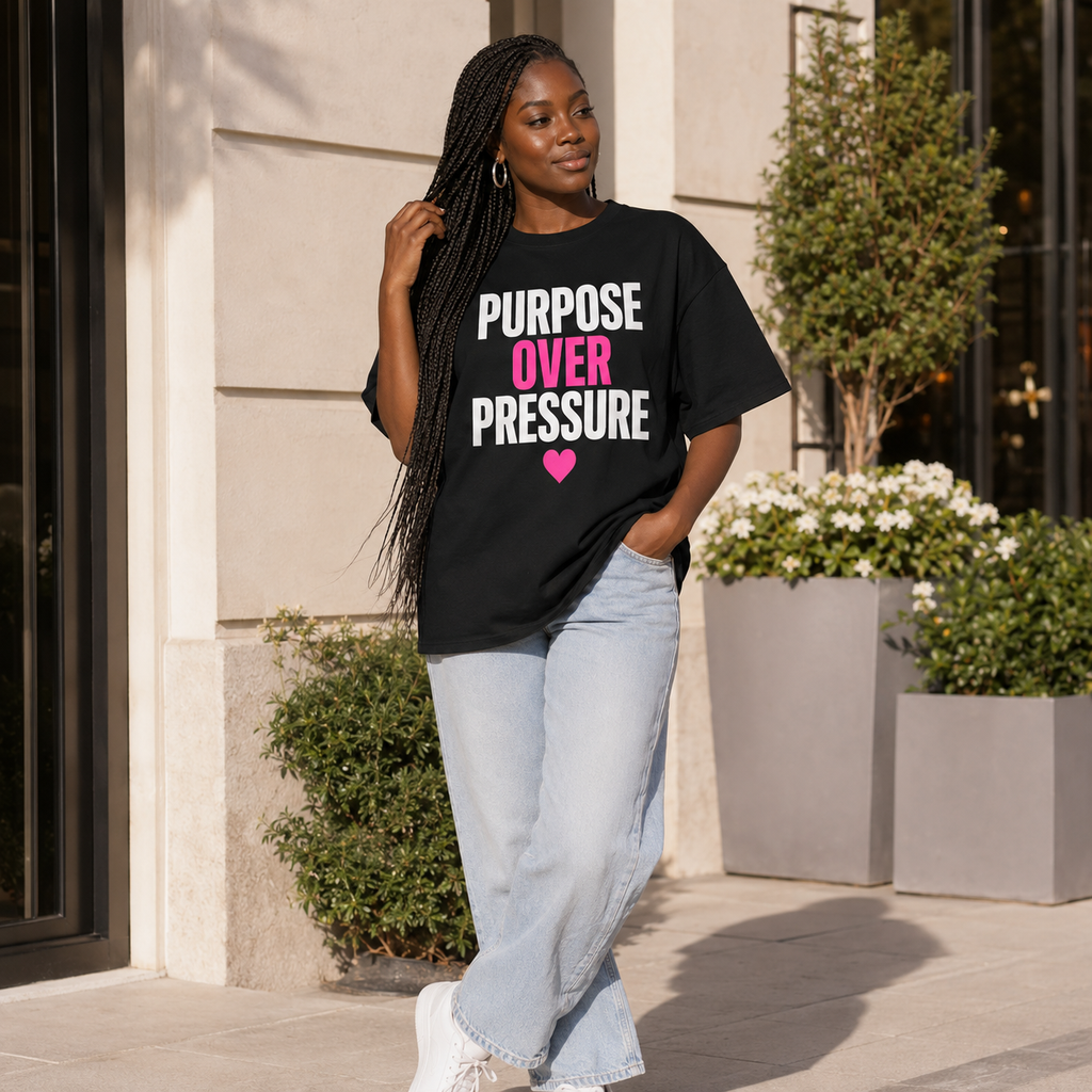 Purpose Over Pressure T‑Shirt — Motivational Graphic Tee